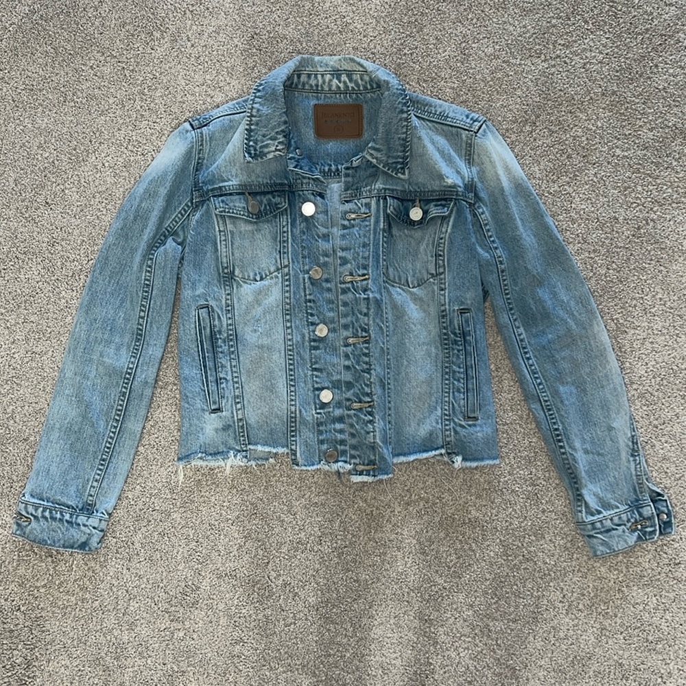 Gently used cropped, distressed jean jacket